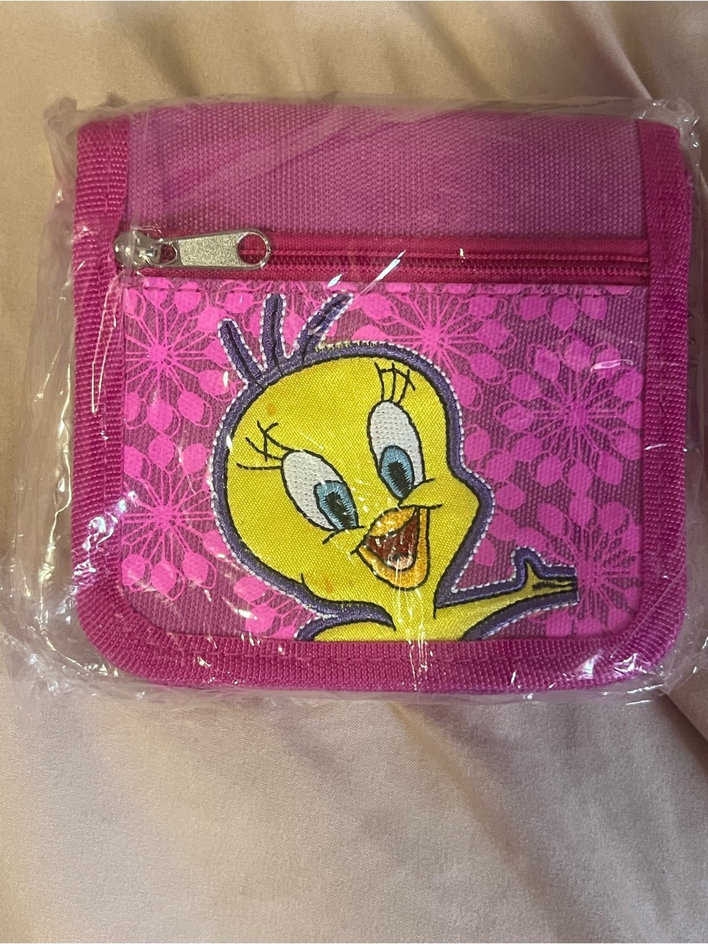 NWT Warner Bros. Tweety Pink Girls' Wallet Crossbody Bag